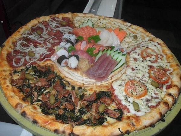 16. Karışık pizza değil bu, karmakarışık pizza:
