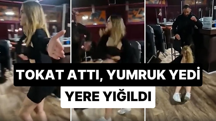 Kendisine Tokat Atan Kadını Işık Hızındaki Yumruğuyla Yere Seren Adamın Tepki Çeken Görüntüleri