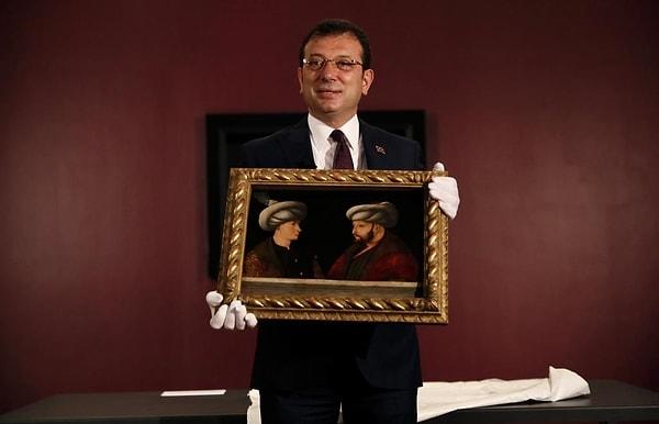 Fatih Sultan Mehmet'in tablosu da 2020 yılında İBB tarafından satın alınmıştı