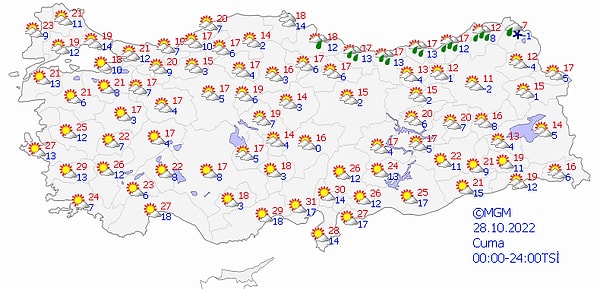 Bugün (28 Ekim Cuma) Hava Nasıl Olacak?