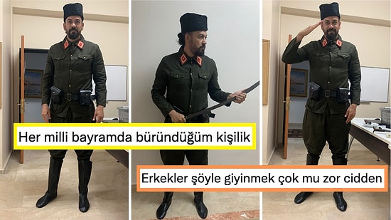 Cumhuriyet Bayramı'nı Kendi Eşsiz Tarzıyla Kutlayan Servet Çetin'in Paylaşımları Goygoycuların Diline Düştü!