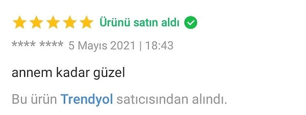 10. Haftanın en tatlı ürün yorumu😍