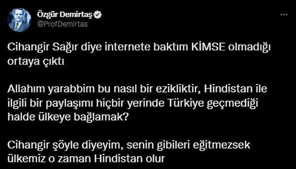 Özgür Demirtaş, sosyal medyada kişilerin direkt iletişim unsurlarını kullanırken, yer yer kişisel iletişimdeki etik sınırların aşılmasına kayıtsız kalamamasıyla biliniyor.