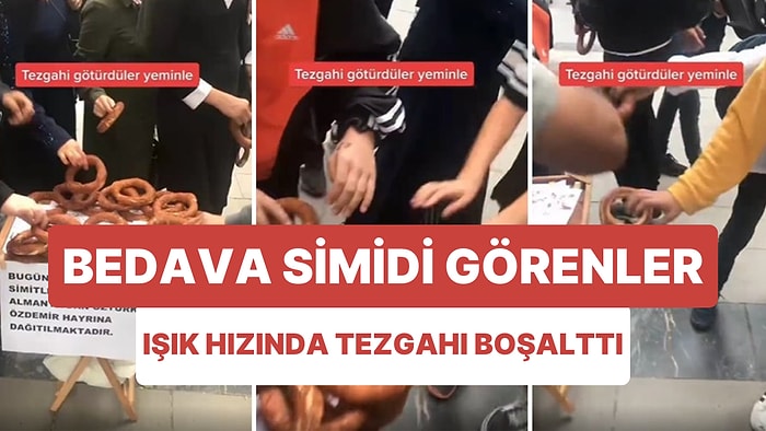 'Hayır Simitleri' Tezgahını Işık Hızında Boşaltan Vatandaşların Gündem Olan Görüntüleri