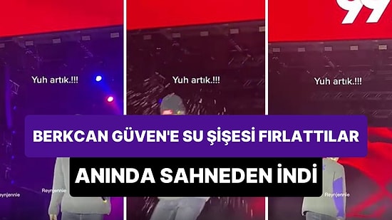 29 Ekim'de Sahneye Çıkan Berkcan Güven Üzerine Su Şişesi Atılınca Sahneden İndi