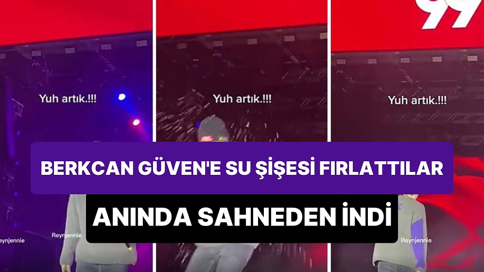 29 Ekim'de Sahneye Çıkan Berkcan Güven Üzerine Su Şişesi Atılınca Sahneden İndi