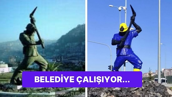 Maden Emekçileri İçin Yapılmıştı! Heykeli, Belediye Tarafından Boyanan Sanatçı İsyanlarda
