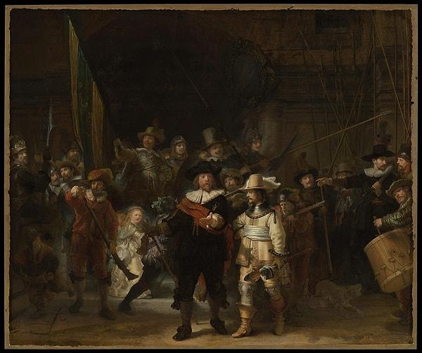 Hatta tablomuzun adı ressam Rembrandt tarafından verilmiyor, 18. yüzyılın sonlarına doğru iyice kalınlaşan vernik nedeniyle kararmaya başlayan eser insanlara gece vakti havası verdiği için bu ismi alıyor.