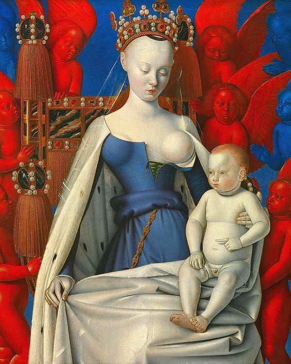 8. Jean Fouquet, "Madonna surrounded by Seraphim and Cherubim" (1452)