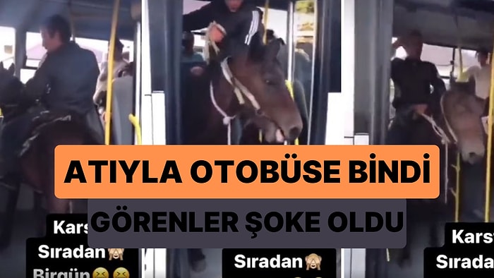 Kars'ta Bir Vatandaşın Atıyla Birlikte Otobüse Bindiği İddia Edildi