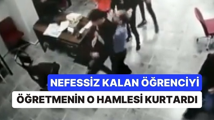 Şeker Yerken Fenalaşan Öğrencisini  'Heimlich Manevrası' ile Kurtardı