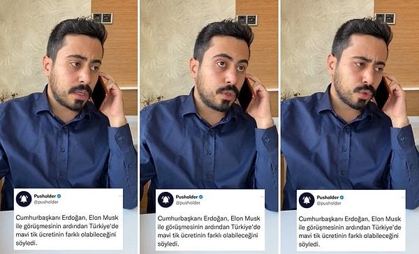 Cumhurbaşkanı Erdoğan taklidi yapan Muhammed Nur Nahya da konuyla ilgili bir video çekerek Elon Musk ile telefonda konuştu ve, 'Tesla'na rakip çıkardık diye böyle kıskançlık olur mu?' dedi.