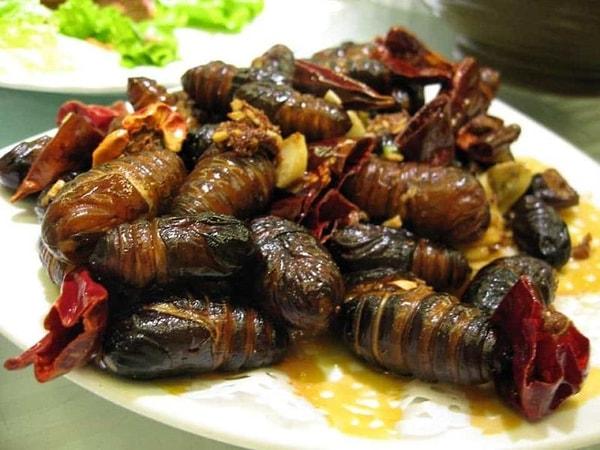 7. Güney Kore - İpek Böceği Larvası