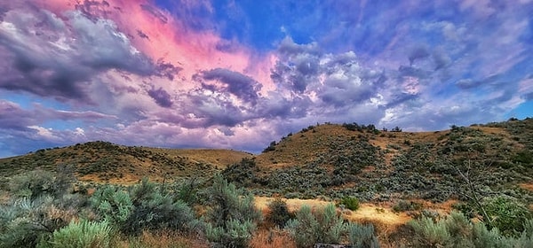 12. Boise, Idaho'da gün batımı: