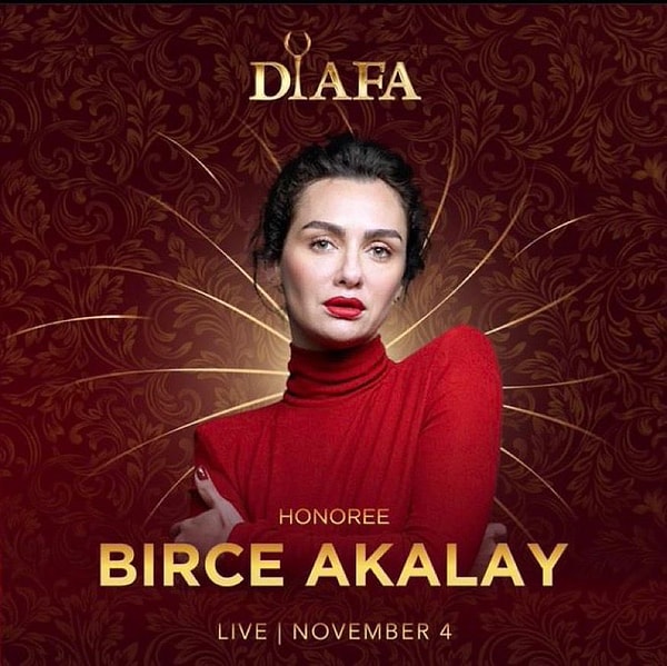 3. Birce Akalay,  yılın en iyi kadın oyuncusu seçildi. Bu akşam Dubai’de gerçekleşecek DIAFA ödül töreninde ödülünü alacak.
