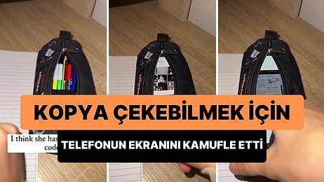 Kopya Çekebilmek İçin Açık Telefonunu, Ekranına Kalem Görseli Koyarak Kamufle Eden 1000 IQ Öğrenci