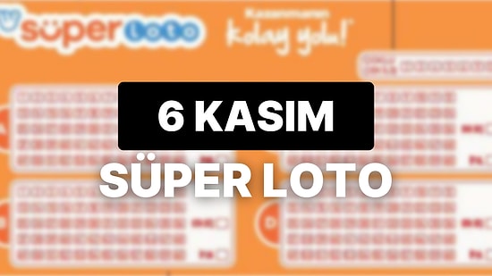 6 Kasım Süper Loto Sonuçları Açıklandı: 6 Kasım Süper Loto Sonuç Sorgulama Sayfası ve Tüm Detaylar