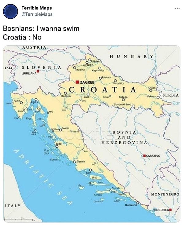 4. "Bosnalılar: Yüzmek istiyorum.        /       Hırvatistan: Hayır"