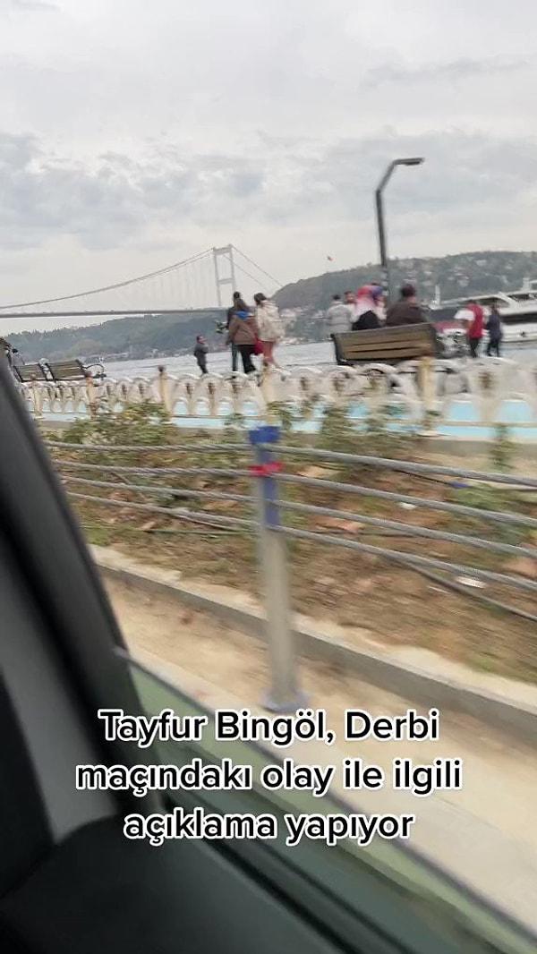 İzin gününde sahilde arkadaşlarıyla yürüyüş yapan Tayfur'a Galatasaray taraftarının olayı sorduğu video TikTok'ta viral oldu.