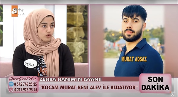 Esra Erol'a katılan Zehra, her sabah işe gittiğini zannettiği kocasının alt komşusu Alev isimli kadının evine gittiğini ve Alev'in kocasının da buna göz yumduğunu anlattı. Zehra'nın anlattıkları ise herkesi şaşırttı.