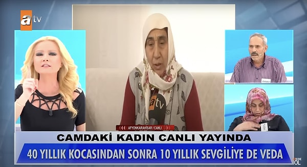 Ahmet Düzyol isimli erkek, 40 yıllık karısı Gülşen'in köylüleri Hüseyin'e kaçtığını söyleyerek yardım istemişti. Programa camda çıkan Gülşen, tüm Türkiye'de 'Camdaki Kadın' olarak tanınmış, hikayeleri merakla izlenmişti.