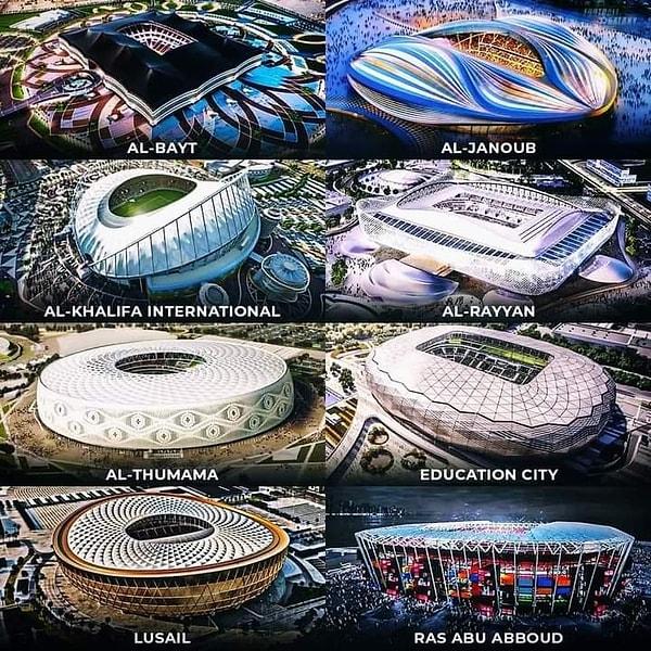 2022 Katar Dünya Kupası'na 8 stadyum ev sahipliği yapacak.