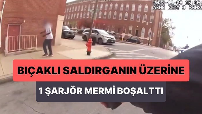 Kadına Bıçakla Saldıran Kişinin Üzerine Bir Şarjör Mermi Boşaltan Polis Memuru