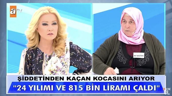 Sürekli kavga ettiği eşinin kayıplara karıştığını söyleyen Remziye Ateş, 24 yıl boyunca eşinin çalışmadığını ifade ederken "Ben çalıştım o yattı'' dedi.