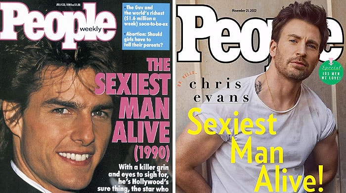 Самые сексуальные мужчины по версии People, Тогда и Сейчас (Бонус: победитель этого года Крис Эванс)