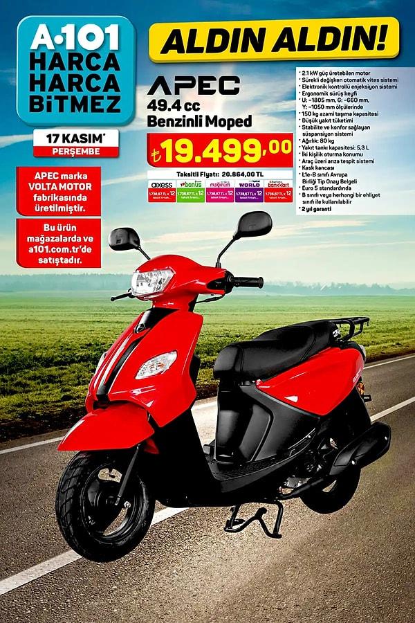 Apec 49.4 cc Benzinli Moped 19.499 TL.