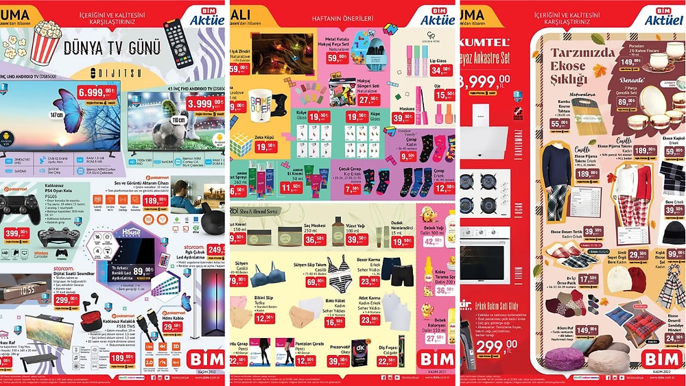15 - 18 Kasım BİM Aktüel İndirim Kataloğu