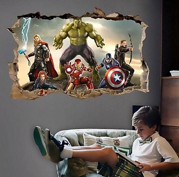 11. Avengers Yenilmezler Süper Kahramanlar Çocuk Ve Genç Odası Sticker