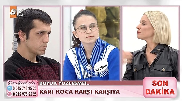 5. Sosyal medyada tanıştığı yaşça büyük kadınları kendi öz annesi yerine koyan ve 4 yıllık eşi tarafından aranan Kezban anlattıklarıyla herkesi şaşırtmıştı. Stüdyoya iddiaları yanıtlamak için gelen Kezban'ın Esra Erol'a verdiği yanıtlar sosyal medyada viral oldu.