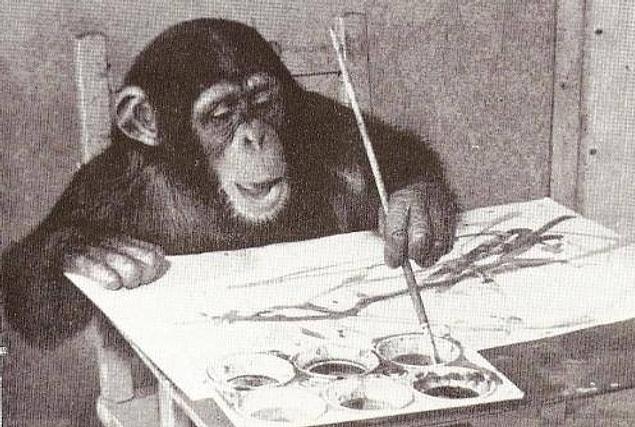 Tarihteki tek ressam maymun Peter değil.