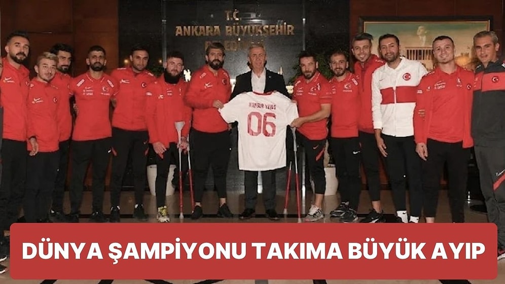 Dünya Şampiyonu Ampute Milli Futbol Takımı Oyuncuları, Mansur Yavaş'ı Ziyaret Edince Disipline Verildi