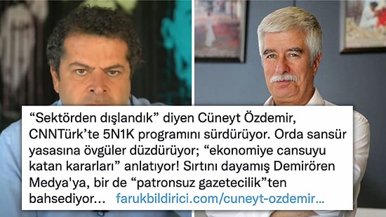 Faruk Bildirici'den, Reklam Alan Cüneyt Özdemir'e Tepki: "Sırtını Dayamış Demirören Medya'ya..."
