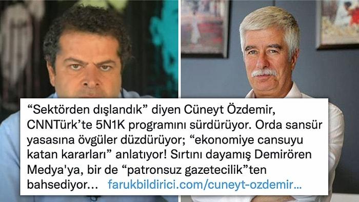Faruk Bildirici'den, Reklam Alan Cüneyt Özdemir'e Tepki: "Sırtını Dayamış Demirören Medya'ya..."