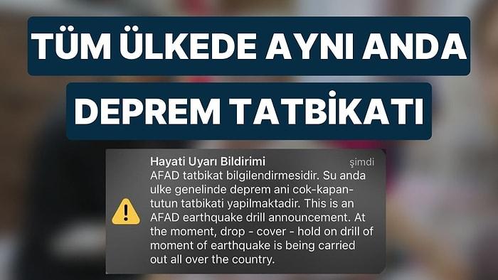 Deprem Tatbikatı: 18:57’de Tüm Türkiye’de Çök-Kapan-Tutun Tatbikatı Yapıldı