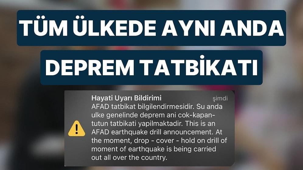 Deprem Tatbikatı: 18:57’de Tüm Türkiye’de Çök-Kapan-Tutun Tatbikatı Yapıldı