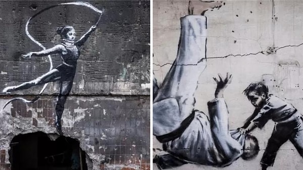 Ukrayna'daki sokaklarda görüntülenen bazı çalışmalar Bansky'nin ülkede olduğuna dair tartışmaları başlatmıştı.