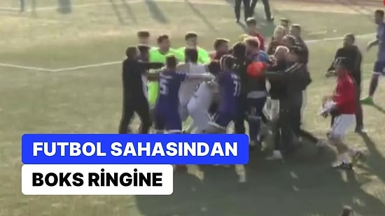 Süper Amatör Lig'de Oynanan Futbol Maçı Son Düdükle Birlikte Boks Maçına Döndü