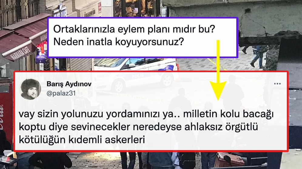 İstiklal Caddesi'ndeki Patlama Nedeniyle Ekrem İmamoğlu'nu Suçlayan Hesaplara Gelen Tokat Gibi Yorumlar