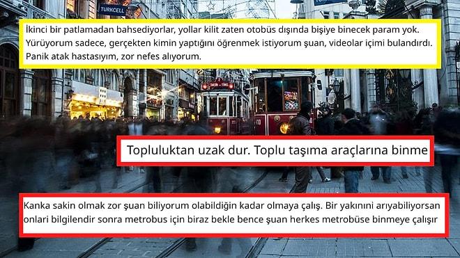 Patlamanın Ardından Beşiktaş'ta Mahsur Kalan Panik Atak Hastası Gencin Paylaşımına Gelen Yorumlar