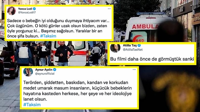 İstiklal Caddesi'nde Meydana Gelen Patlamaya Sessiz Kalmayan Ünlü İsimler Hüzünlerini Dile Getirdi!