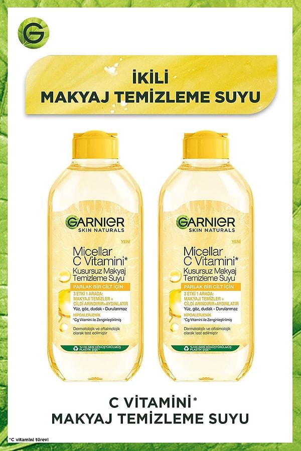 10. Garnier Micellar C Vitamini Kusursuz Makyaj Temizleme Suyu