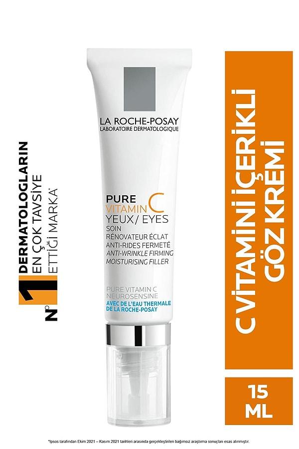 12. La Roche Posay Saf vitamin C Yeux 15ml - Kırışıklıkları Azaltmaya Yardımcı olan Göz Kremi
