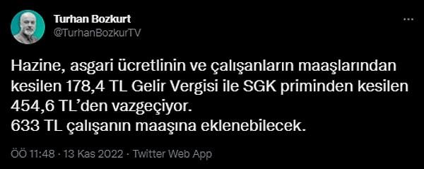 Gazeteci Turhan Bozkurt, Twitter'da böyle bir hesaplama yayımladı.