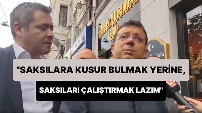 Ekrem İmamoğlu: 'Saksılara Kusur Bulmak Yerine Saksıları Çalıştırmak Lazım'