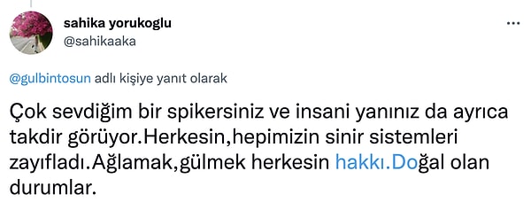 İnsanlık hali diyebildiğimiz anları görmek iyi hissettirdi.