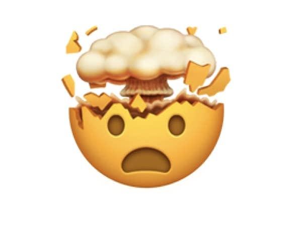 8. Kafası patlayan emoji: